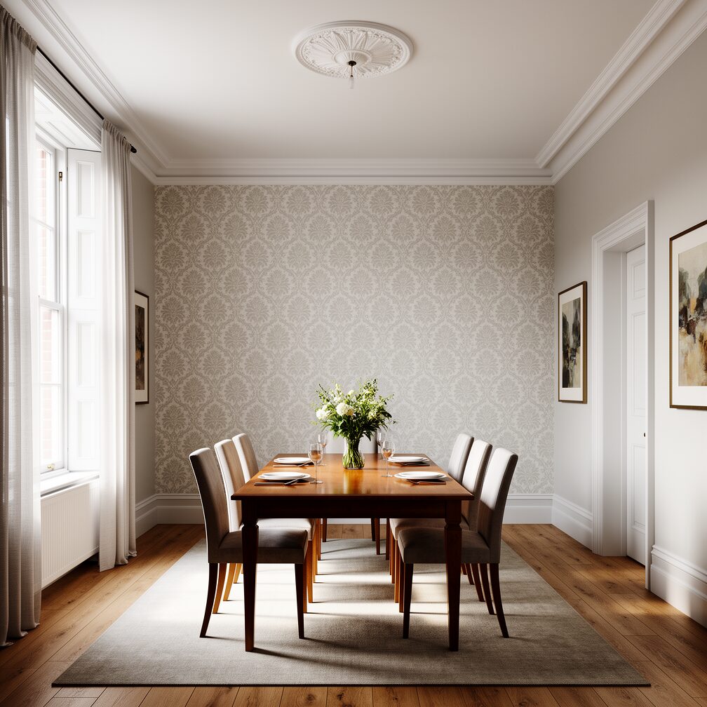 Feature wallpaper dining room